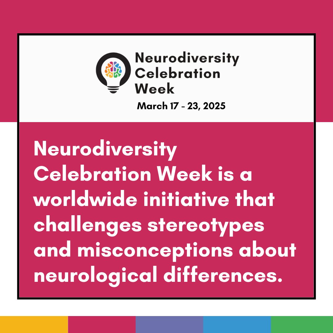 Neurodiversity Celebration Week 2025 is all about challenging misconceptions, breaking down barriers, and celebrating the strengths and talents of neurodivergent individuals.

#NeurodiversityCelebrationWeek
#NeurodiversityWeek #NCW #ThisIsND