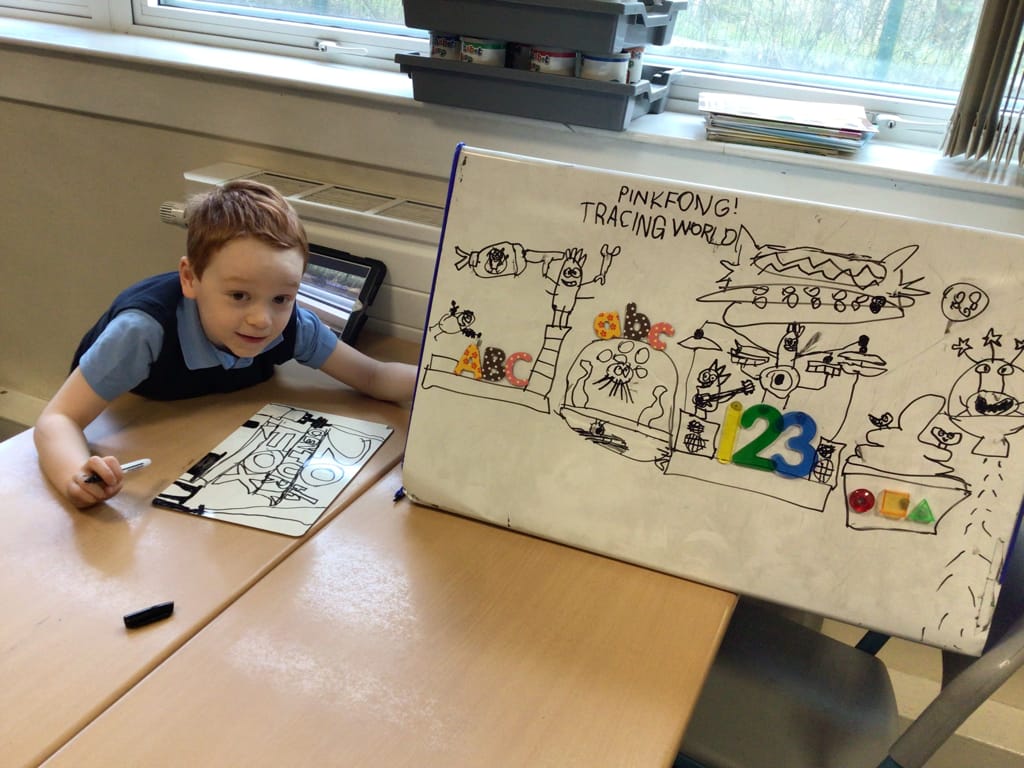 Wee showbie updates like this of the boys day are lovely.

That's him drawing the entire interface of the game he uses to learn numbers and letters in other languages.

I love how creative he is ♥️