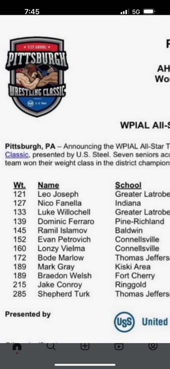 WrestlingJesus1's tweet image. Congrats to all thy sons selected to the WPIAL team … they are all #Dapper