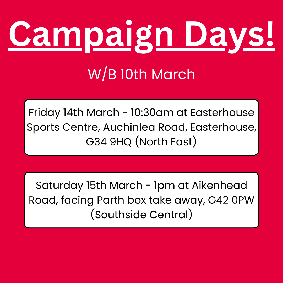 StrathLabclub's tweet image. By-elections are next week in Southside Central and North East so we're doing another 2 sessions this week!
Come support our great candidates @saminasouthside and Debbie Duffy!