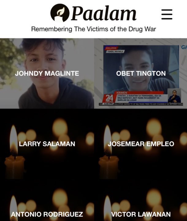 leinpop's tweet image. visit this website 🔗paalam.org

🕯️PAALAM: Remembering The Victims of the Drug War