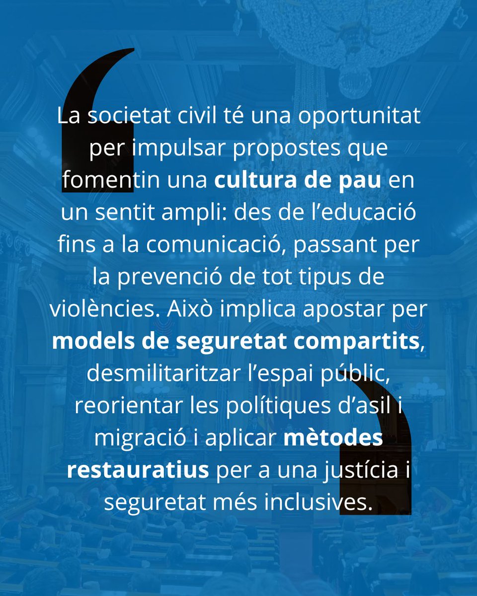 FundiPau (@fundipau) on Twitter photo 🏛️ Avui, el Parlament ha aprovat la modificació de la Llei de foment de pau, que estableix l'obligatorietat que cada govern elabori un Pla Director de Pau.
✍️ Llegeix l'article de l'<a href="/albertcarames/">𝘼𝙡𝙗𝙚𝙧𝙩 𝘾𝙖𝙧𝙖𝙢é𝙨 𝘽𝙤𝙖𝙙𝙖</a>, director de FundiPau.
fundipau.org/cap-a-una-poli… 🏛️ Avui, el Parlament ha aprovat la modificació de la Llei de foment de pau, que estableix l'obligatorietat que cada govern elabori un Pla Director de Pau.
✍️ Llegeix l'article de l'<a href="/albertcarames/">𝘼𝙡𝙗𝙚𝙧𝙩 𝘾𝙖𝙧𝙖𝙢é𝙨 𝘽𝙤𝙖𝙙𝙖</a>, director de FundiPau.
fundipau.org/cap-a-una-poli…