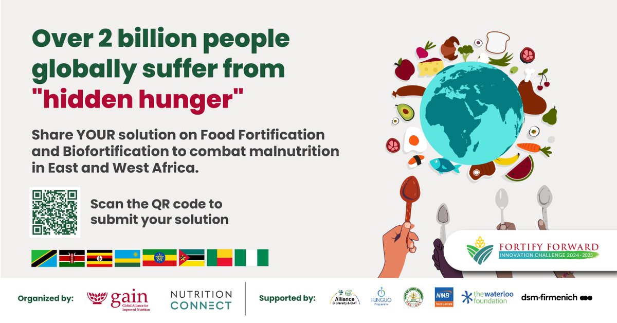 Did you know? 1 in 2 people reading this may be facing "hidden hunger"! This lack of essential vitamins &amp; minerals slows growth, health &amp; potential. Let’s push for better nutrition &amp; awareness!

Showcase your solution on Food Fortification and Biofortification in the Fortify