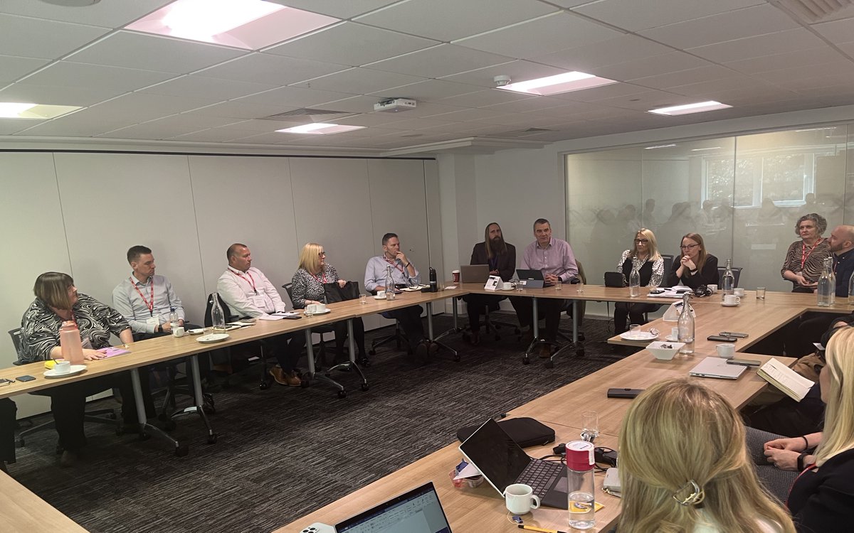 UKSBS's tweet photo. Fantastic to welcome representatives from Defence Business Services and Unity Business Services to our Swindon office last week. Our visitors experienced operational tours and participated in discussions about service innovations #SharedServices #StrategicPartnerships https://t.co/8ZxEvohuDL