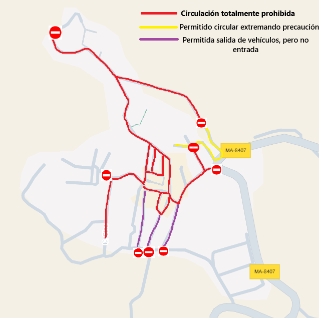 Comunicado sobre cortes de tráfico por evento deportivo el sábado día 15 de marzo.