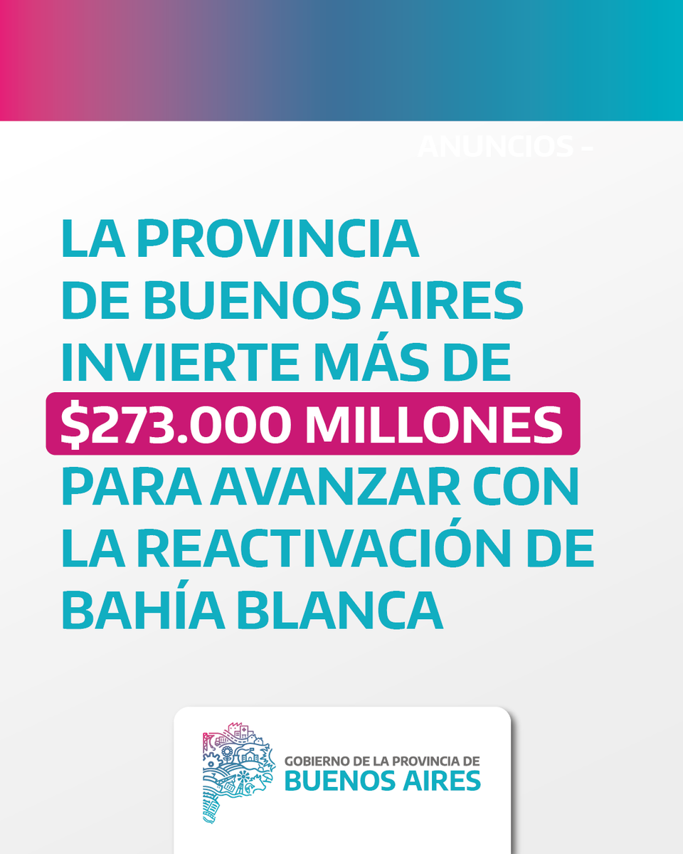 Seguimos acompañando a Bahía Blanca y a las y los vecinos afectados por el temporal 🫂

El gobernador <a href="/Kicillofok/">Axel Kicillof</a> anunció junto al intendente <a href="/fsusbielles/">Federico Susbielles</a> 10 medidas para fortalecer la asistencia en el distrito.