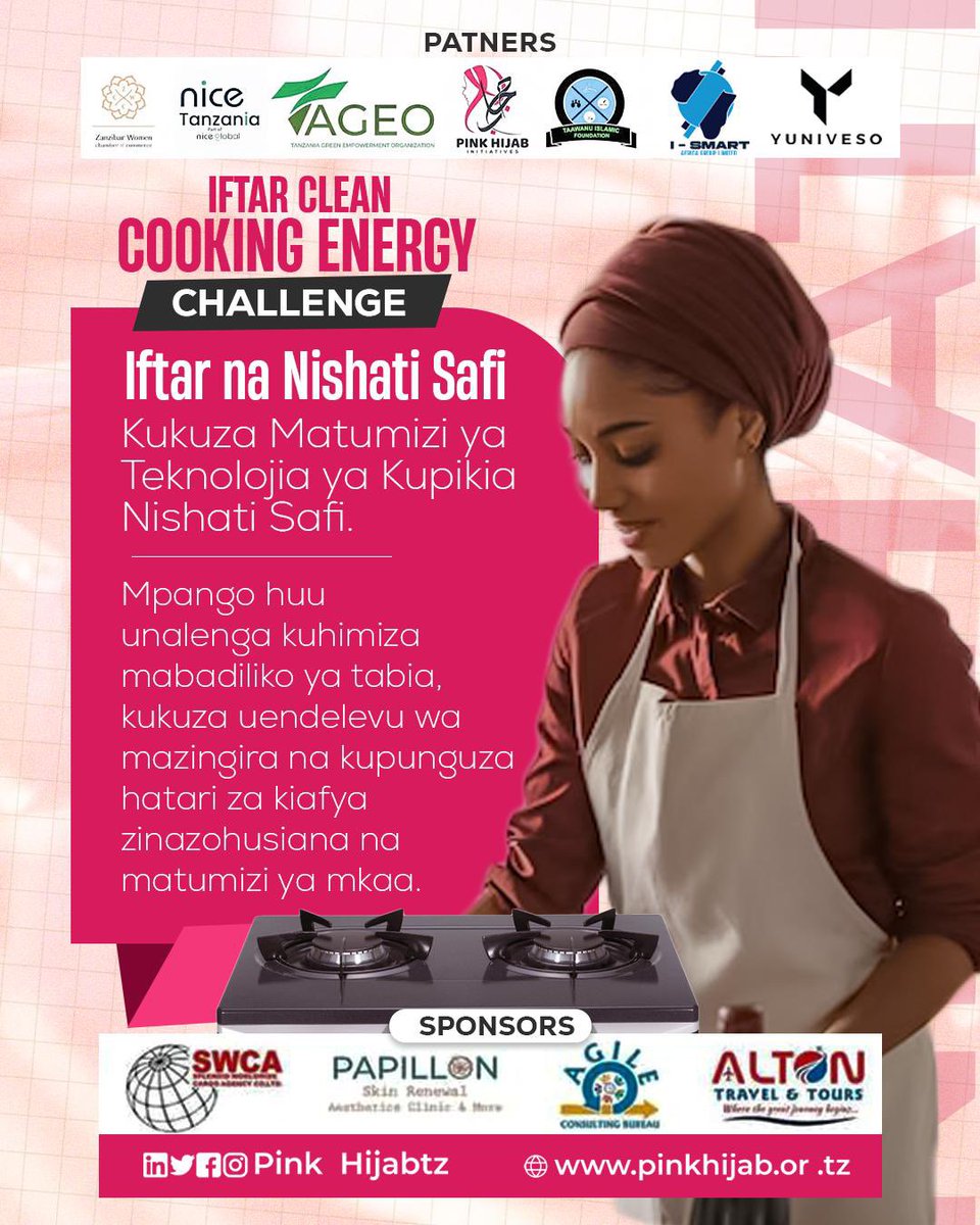 Iftar Clean Cooking Energy Challenge inalenga kuhimiza mabadiliko ya tabia, kukuza uendelevu wa mazingira na kupunguza hatari za kiafya zinazohusiana na matumizi ya mkaa. Sambamba na Kuwatambua kuwatuza wanawake wanaotumia nishati safi kupikia Iftar katika mwezi mzima wa Ramadhan