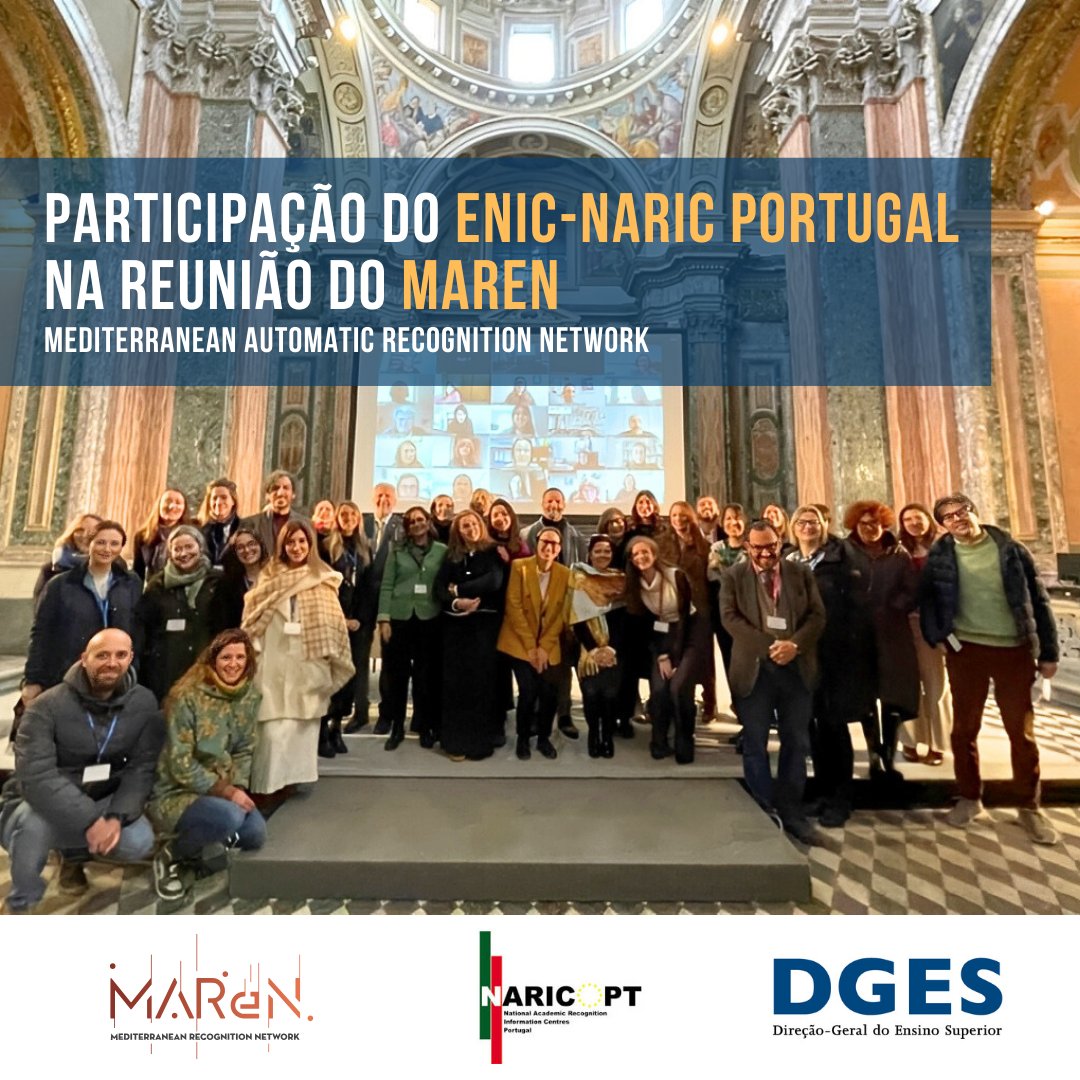O 𝗘𝗡𝗜𝗖-𝗡𝗔𝗥𝗜𝗖 𝗣𝗼𝗿𝘁𝘂𝗴𝗮𝗹 participou na reunião final do projeto 𝗠𝗔𝗥𝗘𝗡, realizada em Nápoles e que reuniu especialistas para debater os progressos no reconhecimento de qualificações e na cooperação internacional no Ens.Superior.
#enicnaric #maren #cimea