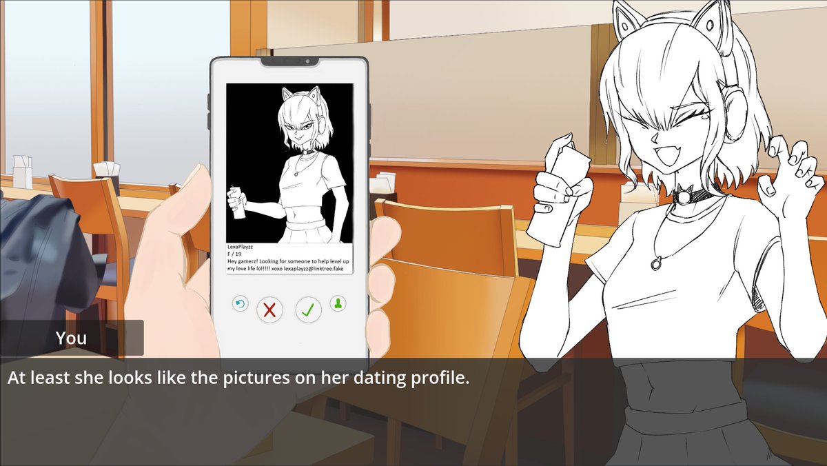 Object_Reference (@noobject_ref) on Twitter photo A little sneak peek into the early days of VN being developed with <a href="/TheWeakArtist/">🌸 The Weak Artist 🌸</a> . Haven't decided on official title yet, but working title is 'Project Bad Date'.
So what's your worst dating experience?
#godot #gamedev #visualnovel A little sneak peek into the early days of VN being developed with <a href="/TheWeakArtist/">🌸 The Weak Artist 🌸</a> . Haven't decided on official title yet, but working title is 'Project Bad Date'.
So what's your worst dating experience?
#godot #gamedev #visualnovel