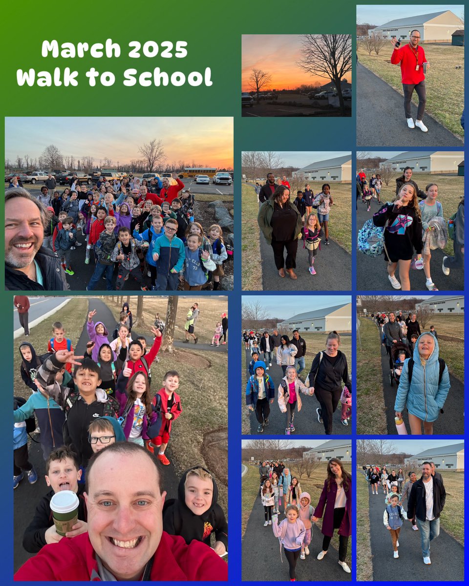 March Morning Walk to School <a href="/MrLosePE/">Mr Lose</a> <a href="/RoundHillES/">Round Hill Elem</a> #RHES25