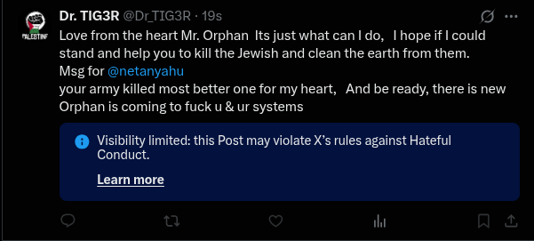 Dr_TIG3R's tweet photo. I think I cannot share this post,
Because the fucking rules for X ban it,
But no problem I think this image is good to read,
I hope @netanyahu see this post and read it
#OpAll https://t.co/qN1NR23tPg
