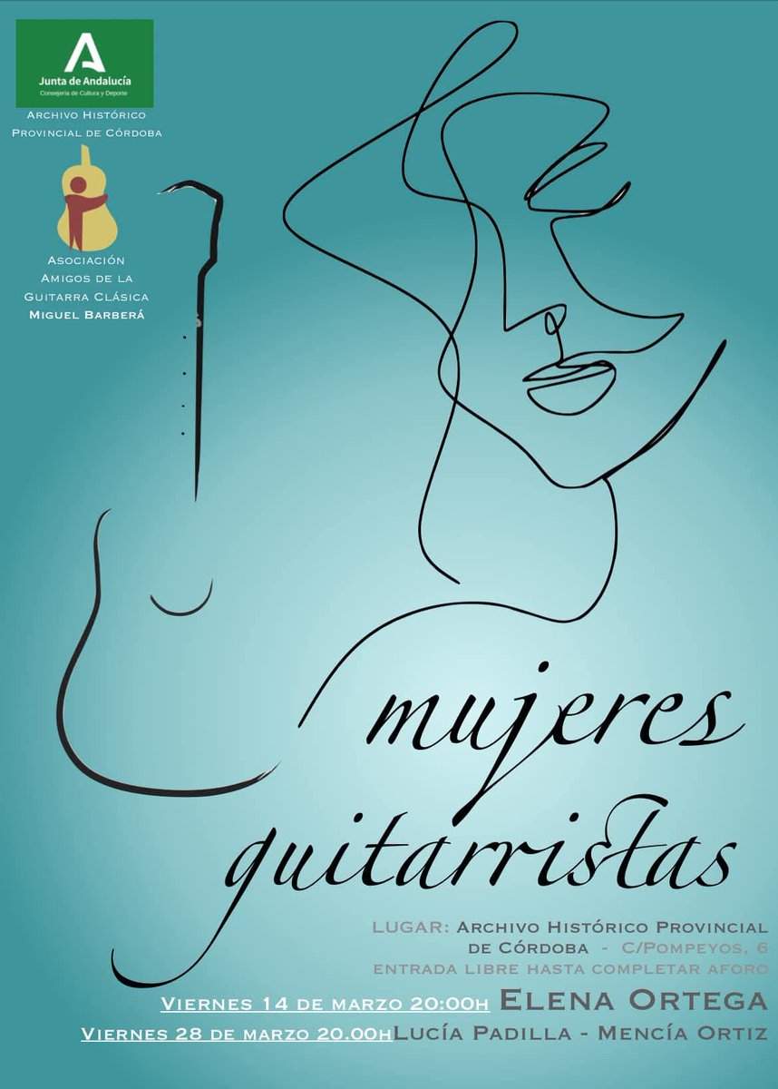 🎶 ¡Este viernes, CONCIERTO en Córdoba dentro del ciclo "Mujeres Guitarristas" que organiza la Asociación Amigos de la Guitarra Clásica Miguel Barberá! 

Toda la info en la página web de la asociación 👇 

cordobaguitarra.com/ElenaOrtega.ht…