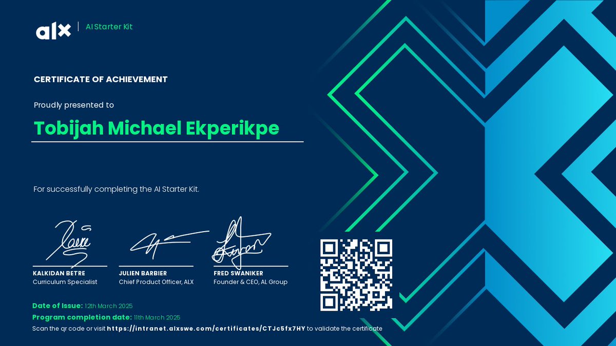 MichaelTobijah's tweet image. you can also apply. You can also explore the world of Ai admissions.alxafrica.com