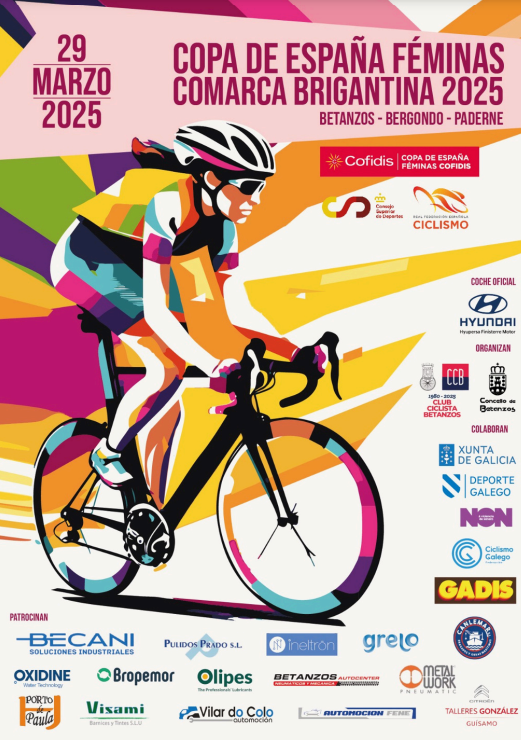 #CopaEspañaFemCofidis | A Comarca Brigantina acolle o 29 de marzo a proba máis especial da Copa de España Féminas 

🚴‍♀️ As localidades de Betanzos, Bergondo e Paderne propoñen un percorrido que inclúe un dos finais máis espectaculares do certame

🔗 fgalegaciclismo.es/index.php/es/s…