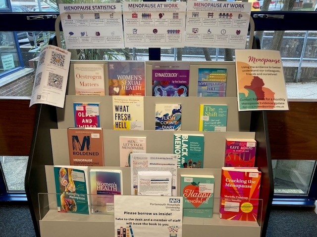 We're making menopause matter in the PHU QuAD Library this month. Our shop window says it all, so you don't have to.

Remember, a staff ID gives you 24/7 access...