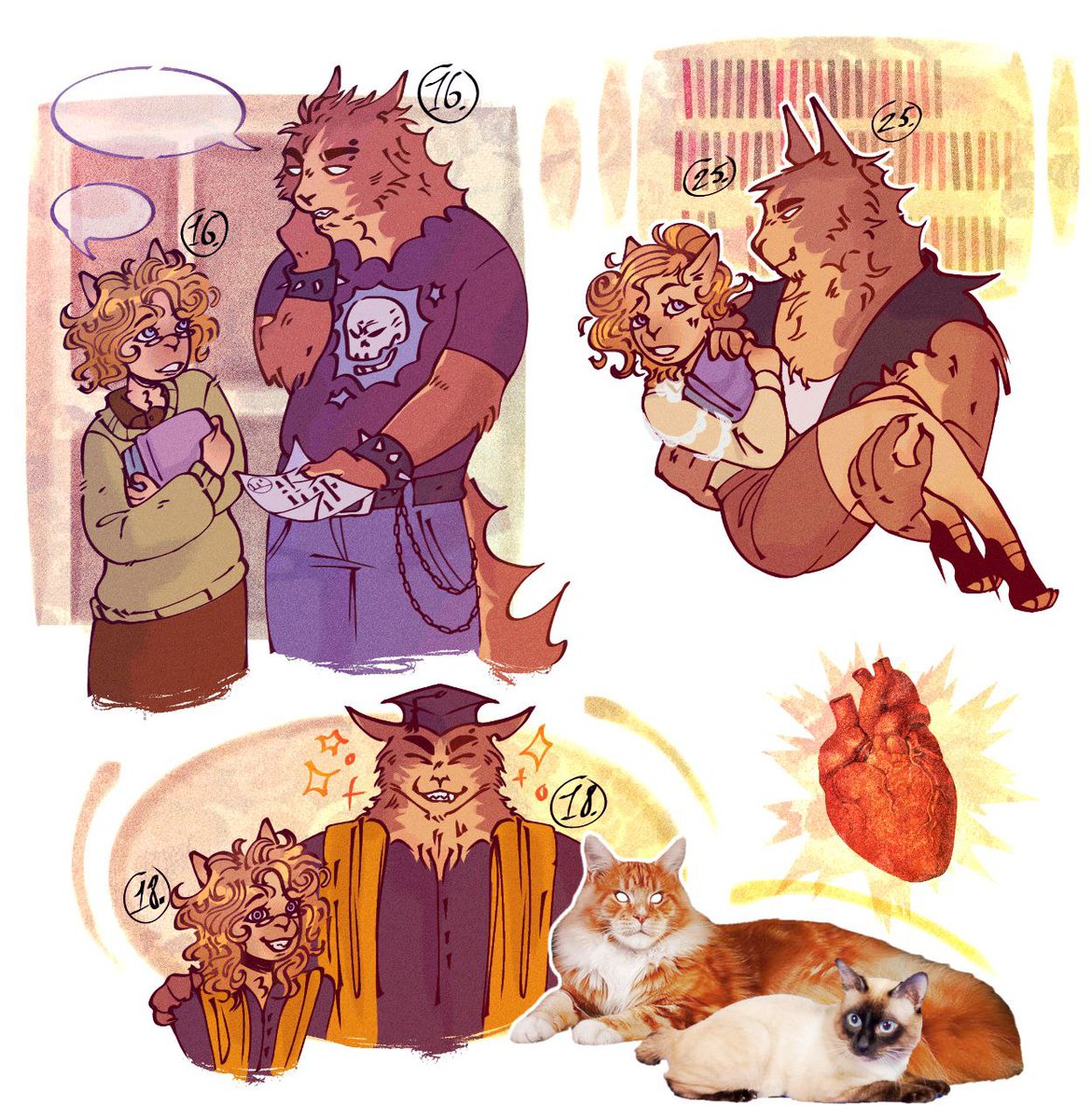 000_PSINA_000's tweet image. Yulian and Daisy.
(The two of them built a small library in the village for the residents and their children, teaching grammar.But for some reason, few people go.)
#Art #MyOs #creation #drawings