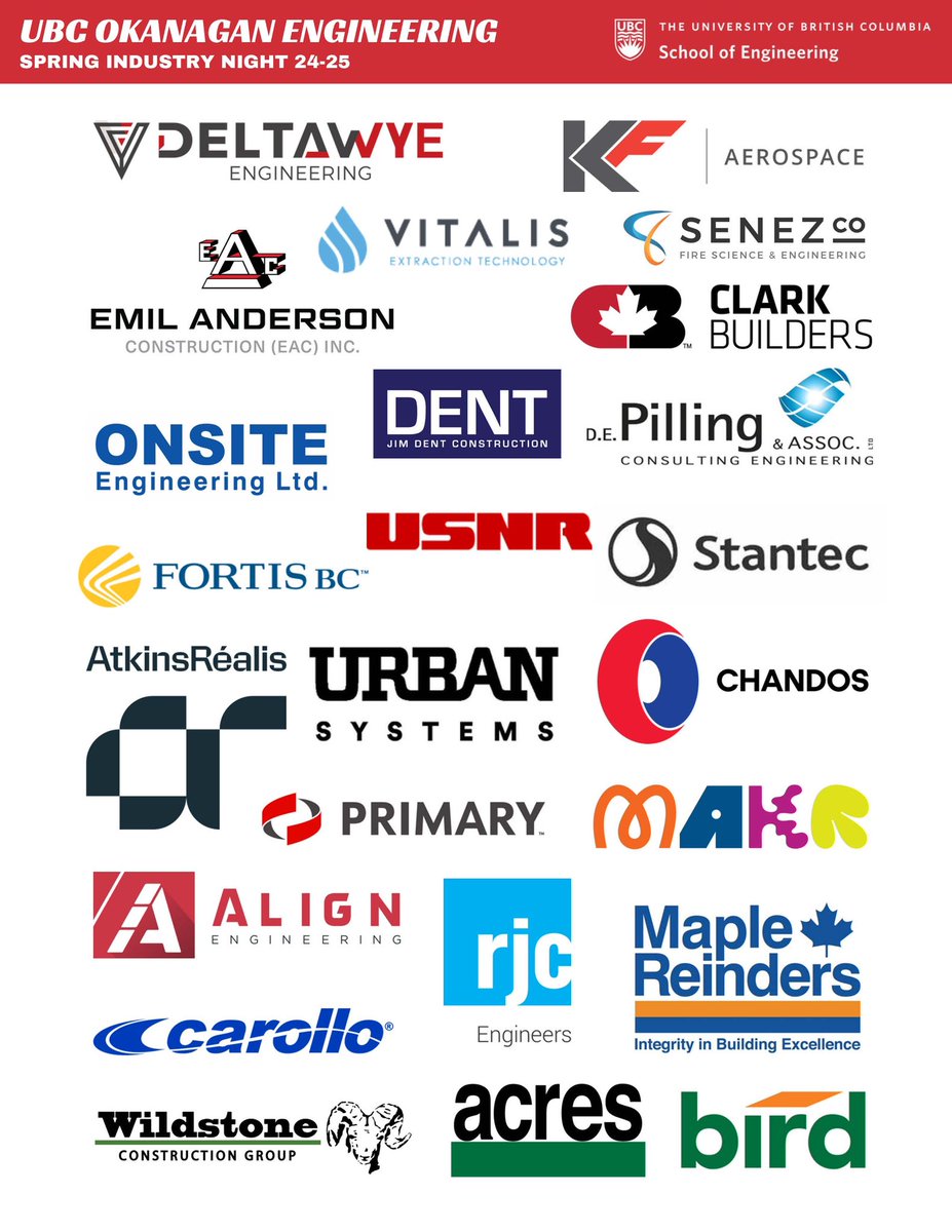 We’re excited to host #UBCO engineering students and regional employers at Spring Industry Night tomorrow! SoE students, don’t forget to register online for this excellent networking opportunity: tinyurl.com/2ztvtxuf