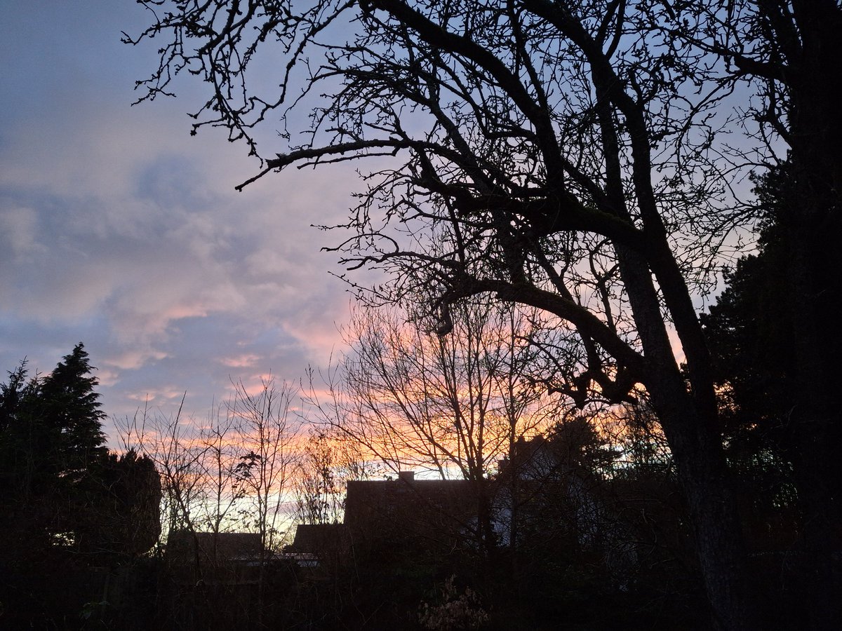 Sonnenuntergang im März.