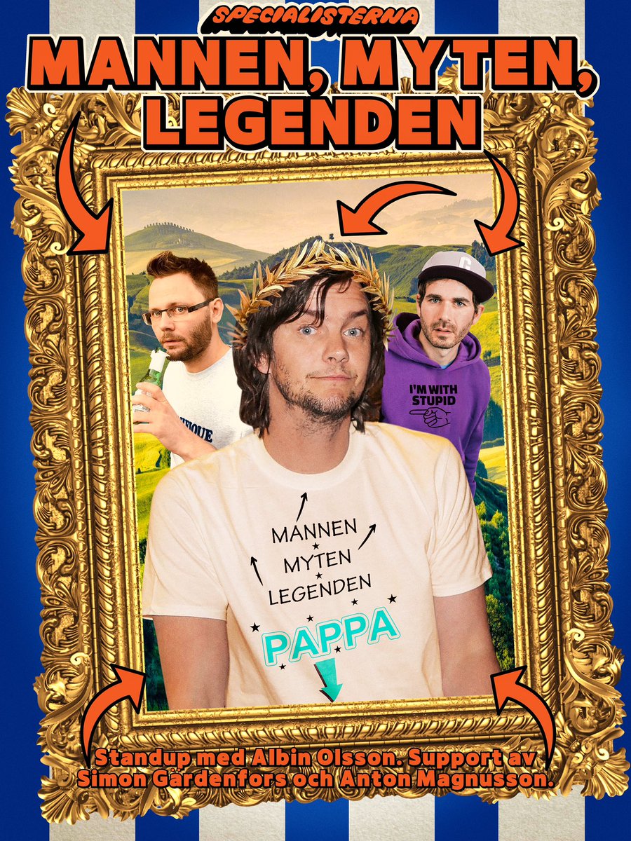 MALMÖ &amp; TRELLEBORG! Nästa vecka blir det standup med Mannen, myten legenden Albin Olsson <a href="/AlbinOlsson86/">Albin Olsson</a> (med support av Anton Magnusson <a href="/Anton_MrCool/">Anton Magnusson</a> och Simon Gärdenfors) den 20:e mars i Trelleborg och 22:a i Malmö. Biljetter hittar ni på gardenfors.com/kalender