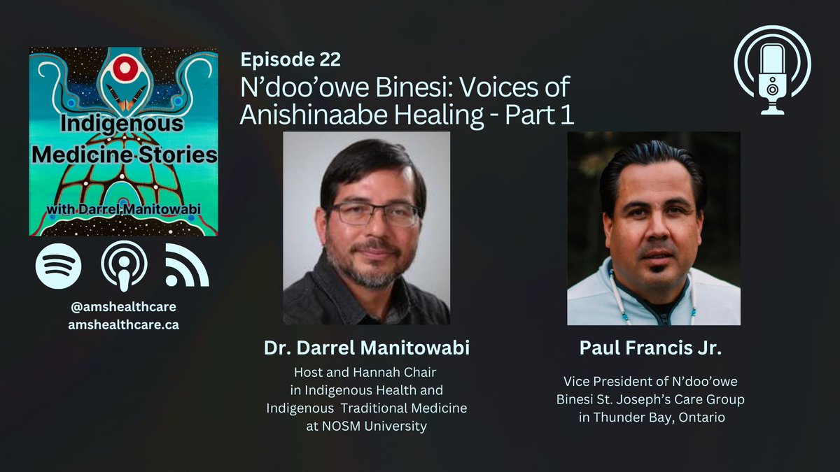 Culturally integrated health leads to better outcomes.

Paul Francis Jr. is weaving Anishinaabe healing practices into mainstream care at N’doo’owe Binesi at St. Joseph’s Care Group to create culturally safe, holistic healing spaces.

🎧 Listen now:
linktr.ee/AMSHealthCare