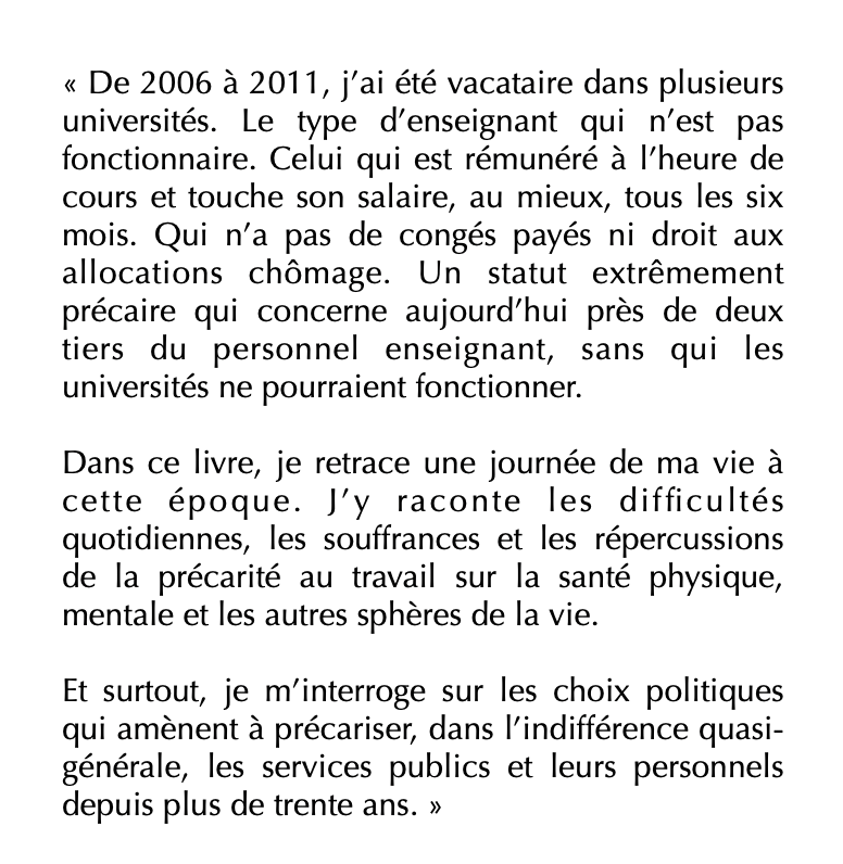 Thomas Porcher - Le vacataire

Expérience vécue de la précarité à luniversité

À paraître en avril chez Stock