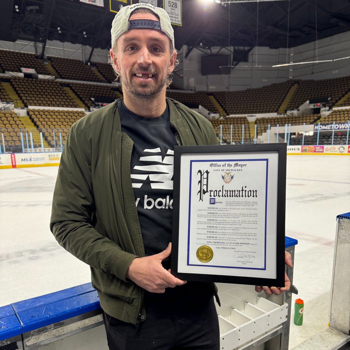 y - Milwaukee Admirals (@mkeadmirals) on Twitter photo another one for the history books! 🌟
thank you to <a href="/MayorMKE/">Mayor Cavalier Johnson</a> for officially declaring March 8, 2025 as Cal O'Reilly Day in the <a href="/cityofmilwaukee/">City of Milwaukee</a>!
#MILhockey another one for the history books! 🌟
thank you to <a href="/MayorMKE/">Mayor Cavalier Johnson</a> for officially declaring March 8, 2025 as Cal O'Reilly Day in the <a href="/cityofmilwaukee/">City of Milwaukee</a>!
#MILhockey