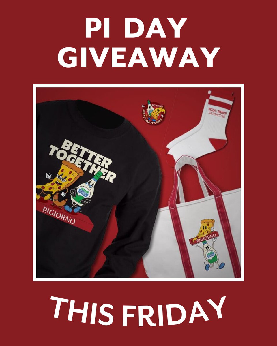 DiGiorno (@digiorno) on Twitter photo What's better than pizza & ranch merch? FREE pizza & ranch merch😎
Introducing the Obsession Collection, made with our loves <a href="/HVRanch/">Hidden Valley Ranch</a> ❤️💚
Available only as an online giveaway, head to spr.ly/60020MtMC at 12pm ET this Pi Day (3/14) & get yours, while supplies last. What's better than pizza & ranch merch? FREE pizza & ranch merch😎
Introducing the Obsession Collection, made with our loves <a href="/HVRanch/">Hidden Valley Ranch</a> ❤️💚
Available only as an online giveaway, head to spr.ly/60020MtMC at 12pm ET this Pi Day (3/14) & get yours, while supplies last.