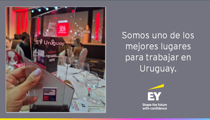 Hemos obtenido el #5 en el Ranking de <a href="/GPTW_Uruguay/">Great Place to Work</a> para empresas de entre 51 y 300 colaboradores! Este reconocimiento a la calidad de nuestra cultura organizacional y al esfuerzo de todos los integrantes de EY en pos de crear un mejor lugar para trabajar nos enorgullece. 🎉 🎉