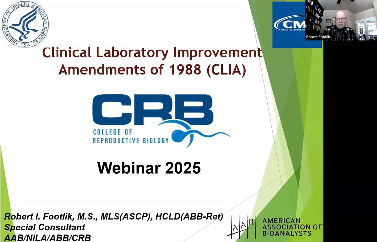 The CRB Education Committee's first live webinar on March 6 covered CLIA '88. The webinar was a success with great feedback from attendees and an informative Q&amp;A. A recording of the presentation is available through a CRB members-only login: aab.org/aab/CRB_Webina…