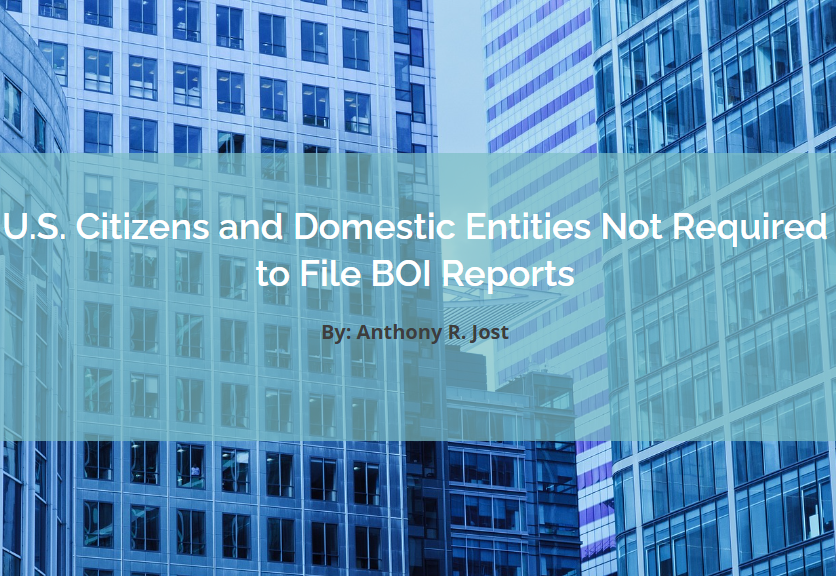RBE Attorney Anthony R. Jost provides an overview on the latest turn of events with the Corporate Transparency Act. Read the full article at rbelaw.com/boi-filing-not… #CTA
