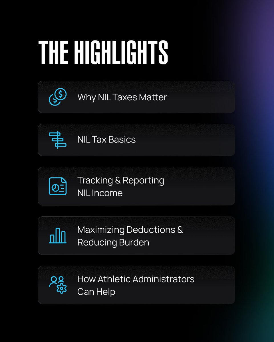Teamworks Influencer (@inflcr) on Twitter photo Our recent webinar with <a href="/turbotax/">Intuit TurboTax</a> broke down everything athletic administrators need to know about NIL taxes. 📝
From tracking income to maximizing deductions, we shared key insights to help student-athletes stay on top of their tax game:
🔗 teamworks.com/blog/tax-guide… Our recent webinar with <a href="/turbotax/">Intuit TurboTax</a> broke down everything athletic administrators need to know about NIL taxes. 📝
From tracking income to maximizing deductions, we shared key insights to help student-athletes stay on top of their tax game:
🔗 teamworks.com/blog/tax-guide…