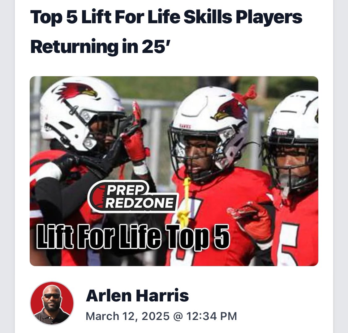 Arlen Harris Sr. (@arlenharrissr) on Twitter photo 🏈Top 5️⃣ L4L Hawks To Know‼️
🤑Discount Code: HARRIS30
👉Subscribe/Follow: <a href="/PrepRedzoneNext/">Prep Redzone 𝙉𝙀𝙓𝙏 🏈</a>
🎥 <a href="/realestleftdez/">Jay'Veon 'jscott' Scott ⭐️⭐️⭐️⭐️</a> <a href="/Ph4enix/">Phoenix Isaiah</a> <a href="/EkeilanH/">Ekeilan (Eke) Henderson</a> <a href="/TejayWoolfolk/">Tejay Woolfolk</a> <a href="/Kamhurst6/">Kamhurst(6)</a> <a href="/AthleticsLFLA/">Lift for Life Hawks</a> <a href="/CoachGerdine/">Coach Gerdine</a> <a href="/PrepRedzoneMO/">Prep Redzone Missouri</a>
📝prepredzone.com/2025/03/top-5-… 🏈Top 5️⃣ L4L Hawks To Know‼️
🤑Discount Code: HARRIS30
👉Subscribe/Follow: <a href="/PrepRedzoneNext/">Prep Redzone 𝙉𝙀𝙓𝙏 🏈</a>
🎥 <a href="/realestleftdez/">Jay'Veon 'jscott' Scott ⭐️⭐️⭐️⭐️</a> <a href="/Ph4enix/">Phoenix Isaiah</a> <a href="/EkeilanH/">Ekeilan (Eke) Henderson</a> <a href="/TejayWoolfolk/">Tejay Woolfolk</a> <a href="/Kamhurst6/">Kamhurst(6)</a> <a href="/AthleticsLFLA/">Lift for Life Hawks</a> <a href="/CoachGerdine/">Coach Gerdine</a> <a href="/PrepRedzoneMO/">Prep Redzone Missouri</a>
📝prepredzone.com/2025/03/top-5-…