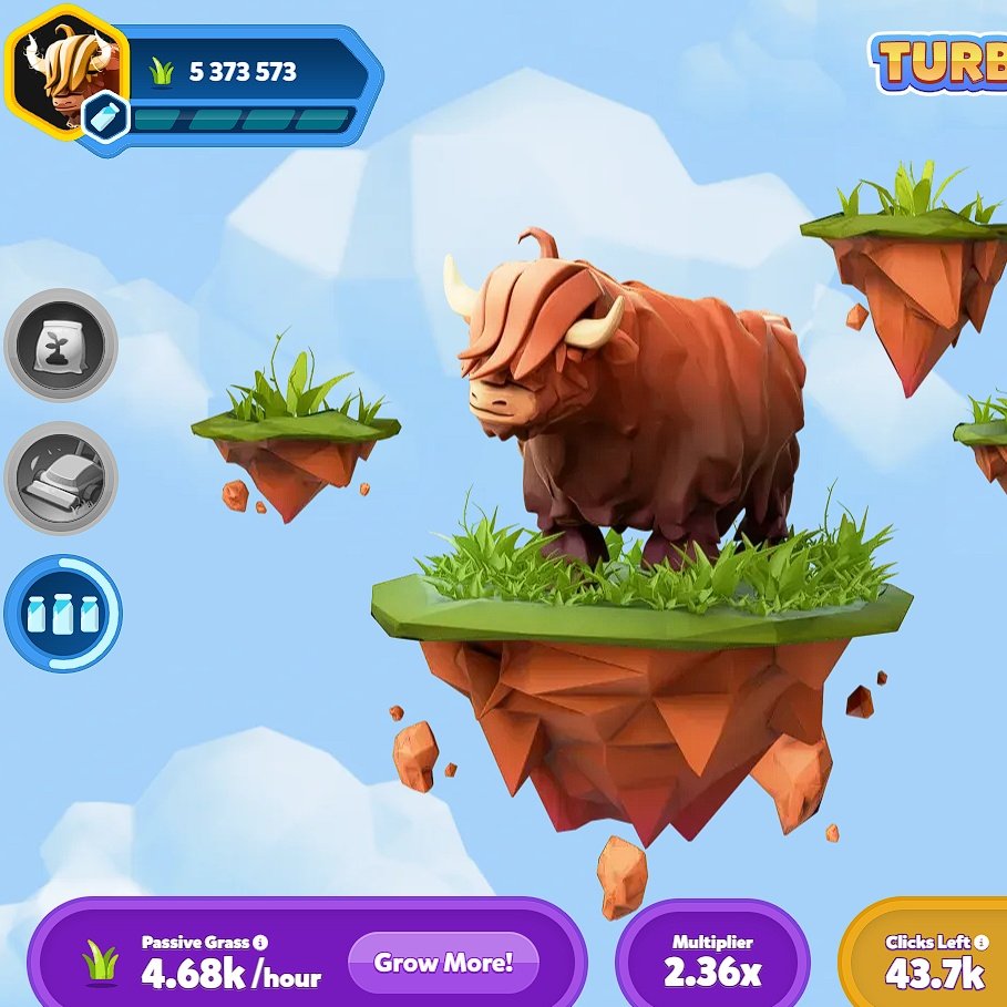 Attention tappers! 🌱

New update is live 🔥
🔸Manure
🔸Lawnmower 
🔸MILK!!!!1!1!!!!!1!!!

Now I have more motivation to tap the cow 🐄 

Eclipse everything! 💚