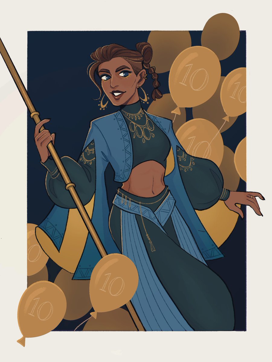 beau has arrived at the <a href="/ExandriaArtists/">Artists' Guild of Exandria</a>  #CR10Party ✨🩵 

#criticalrolefanart #criticalrole