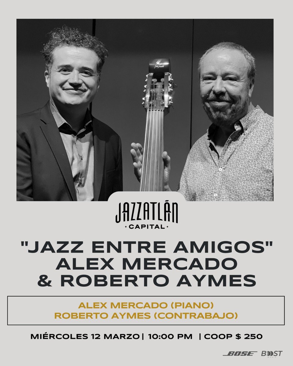 Esta noche en Jazzatlán Capital no se pierdan mi última residencia de miércoles en la que tendré como invitado al gran maestro Roberto Aymes. 

Ahí nos vemos.
