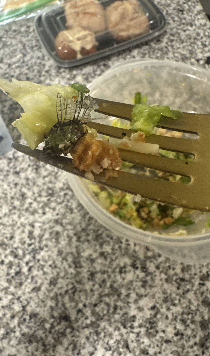 nickgarlisch's tweet photo. . @YourTaylorFarms just found this in my Caesar salad kit 🤮 WTF https://t.co/Dv8UlGWknc