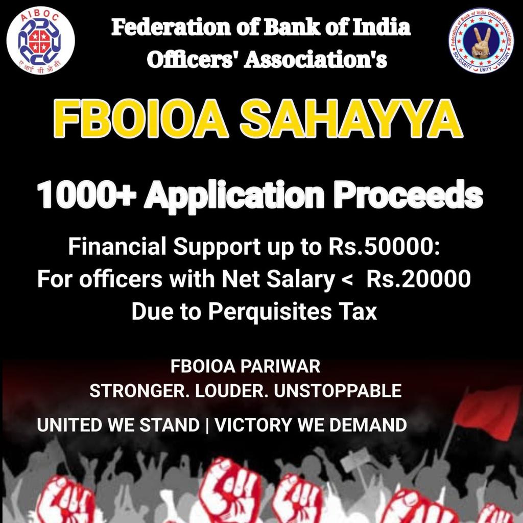 Nilesh Pawar (@nilesh_pawar15) on Twitter photo We express our sincere gratitude to <a href="/Hellobanker_in/">Hellobanker</a> for shedding light on the remarkable initiative undertaken by our mighty federation!
With every proactive step, <a href="/fboioa_india/">Federation of Bank of India Officers' Associations</a> continues to stand as a pillar of strength for banking officers, reinforcing its unwavering We express our sincere gratitude to <a href="/Hellobanker_in/">Hellobanker</a> for shedding light on the remarkable initiative undertaken by our mighty federation!
With every proactive step, <a href="/fboioa_india/">Federation of Bank of India Officers' Associations</a> continues to stand as a pillar of strength for banking officers, reinforcing its unwavering