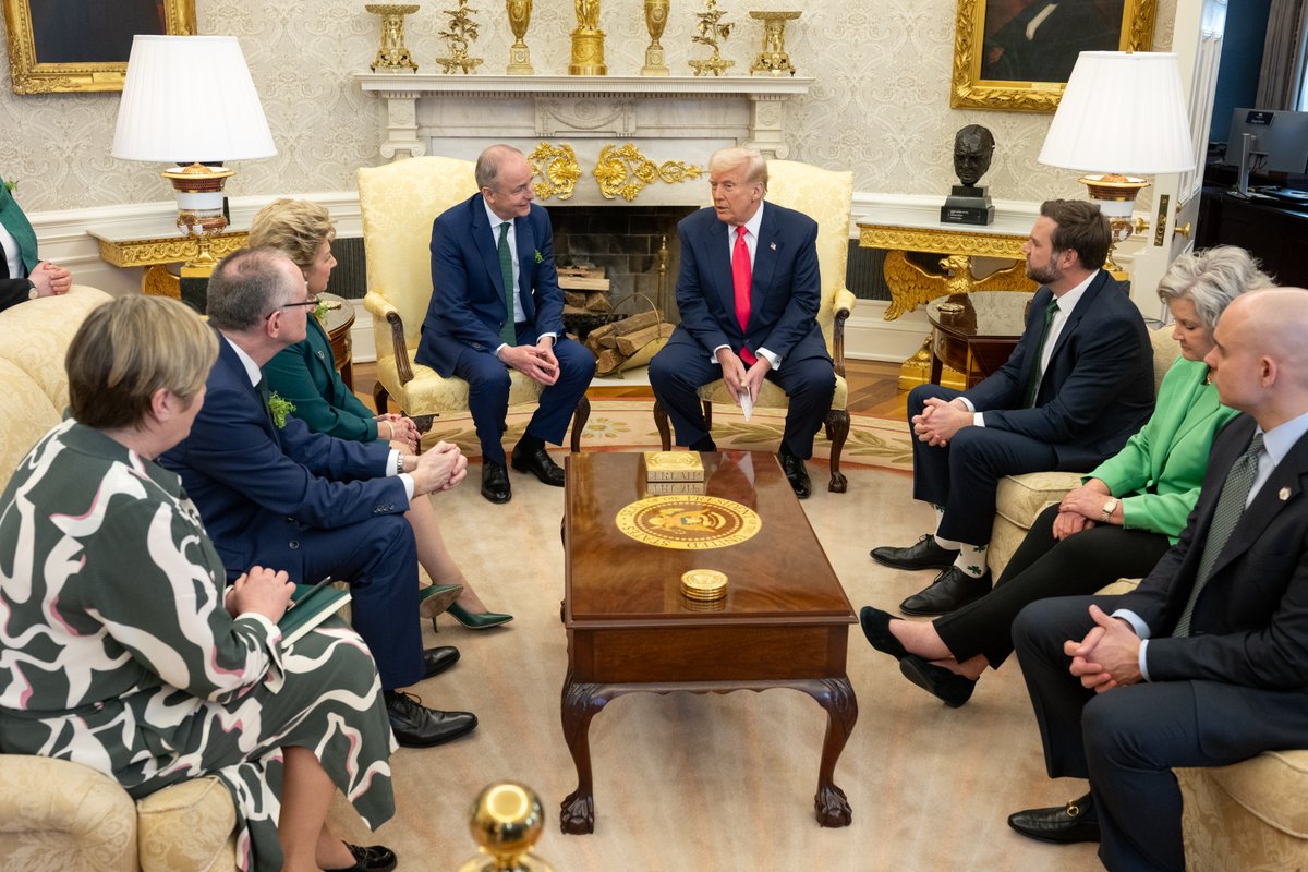 The White House (@whitehouse) on Twitter photo "It's a great honor to have <a href="/MichealMartinTD/">Micheál Martin</a>. Ireland, it's a very special place and he's a very special guy... We have tremendous business relationships with Ireland, and that will only get stronger." – President Donald J. Trump "It's a great honor to have <a href="/MichealMartinTD/">Micheál Martin</a>. Ireland, it's a very special place and he's a very special guy... We have tremendous business relationships with Ireland, and that will only get stronger." – President Donald J. Trump