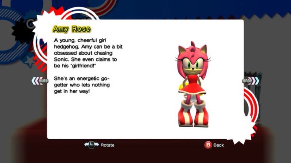 3Caramelg122's tweet image. Don’t really wanna tweet on this topic much anymore but can we please stop pretending Amy’s abrupt change in character is “development”?

If it was a “character growth” 

A. It would have been in a *story*
B. They wouldn’t be retroactively changing old games to remove the OG Amy