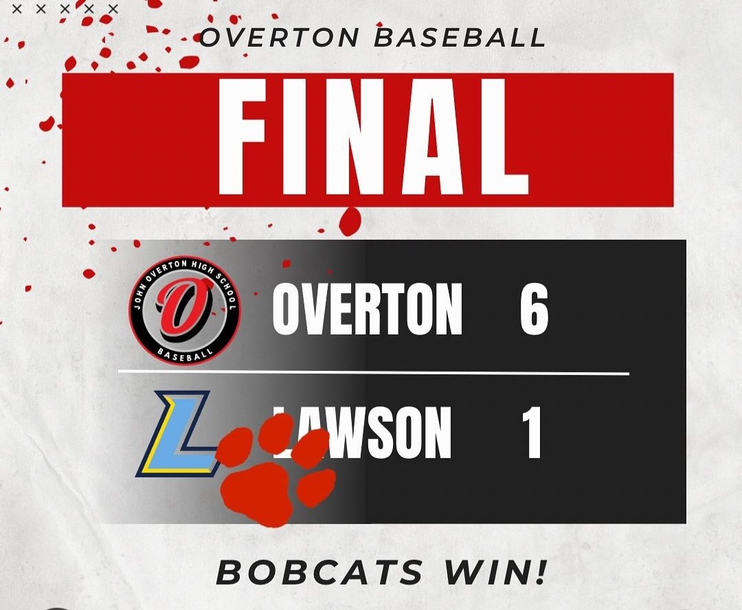 BaseballOverton's tweet image. Come out tonight at Trevecca University at 6pm for
the Mookie Betts CHAMPIONSHIP!! The Bobcats will
face the winner of Hillsboro vs. East. Go Bobcats!