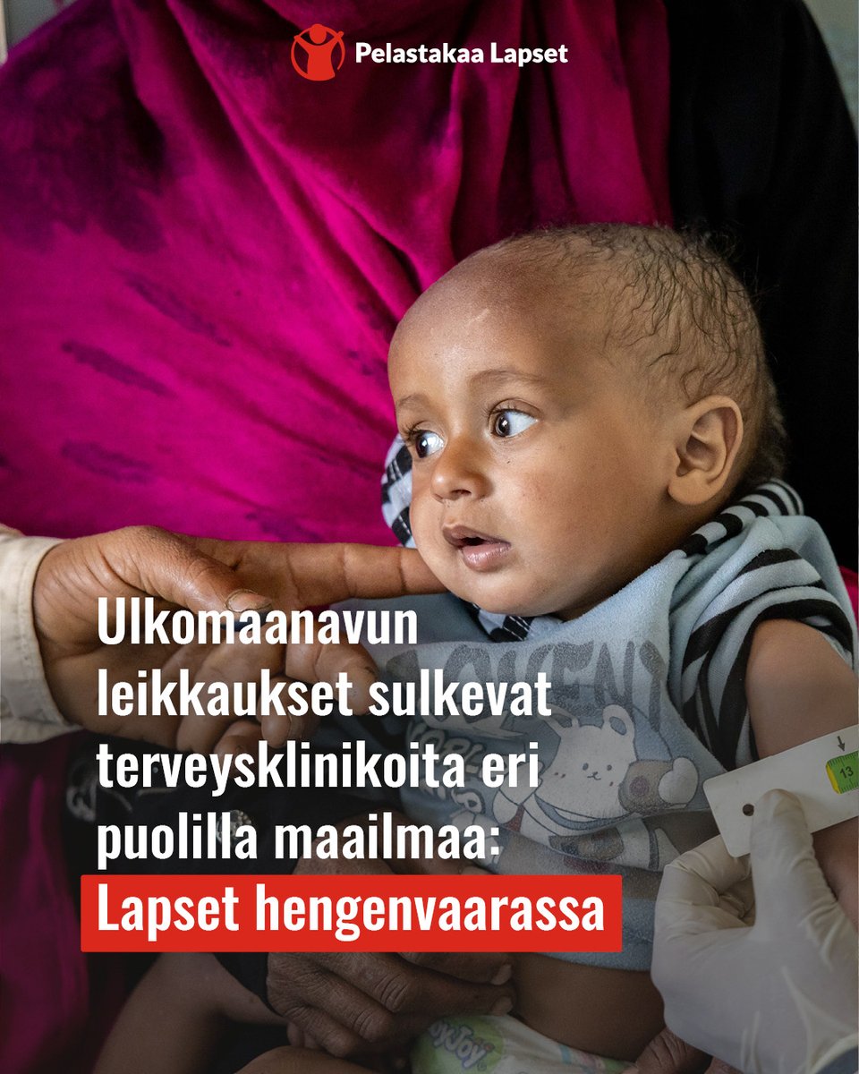 Ulkomaanavun leikkaukset ovat pakottaneet Pelastakaa Lapset -liikkeen keskeyttämään lapsille elintärkeitä toimintoja eri puolilla maailmaa.

❗Vetoamme johtajiin: Lapsiin on investoitava!

Lue lisää: bit.ly/4kExkdn