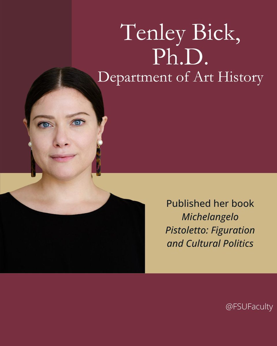FSU Faculty (@fsufaculty) on Twitter photo Tenley Bick, Ph.D. from the Department of Art History, (<a href="/CFAfsu/">Florida State University College of Fine Arts</a>), published her book Michelangelo Pistoletto: Figuration and Cultural Politics with the Yale University Press. 🖼️🏛️
#FSU #FSUFaculty Tenley Bick, Ph.D. from the Department of Art History, (<a href="/CFAfsu/">Florida State University College of Fine Arts</a>), published her book Michelangelo Pistoletto: Figuration and Cultural Politics with the Yale University Press. 🖼️🏛️
#FSU #FSUFaculty