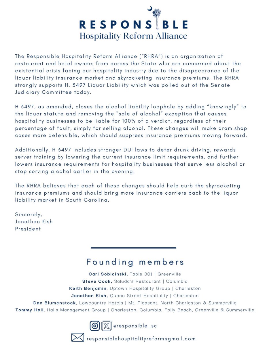 Thank you to the SC Senate Judiciary Committee for the support and polling H3497 to the floor today.