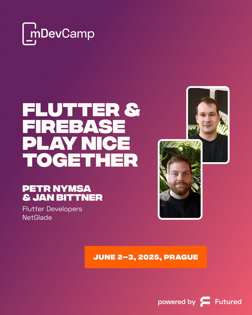 mDevCamp's tweet image. 🚀 Workshop Announcement: Flutter &amp;amp; Firebase Play Nice Together

Ready to supercharge your Flutter apps with real-time data, A/B testing, and hassle-free distribution? In this hands-on session, you’ll learn how to integrate Firebase Firestore, set up user authentication, and…