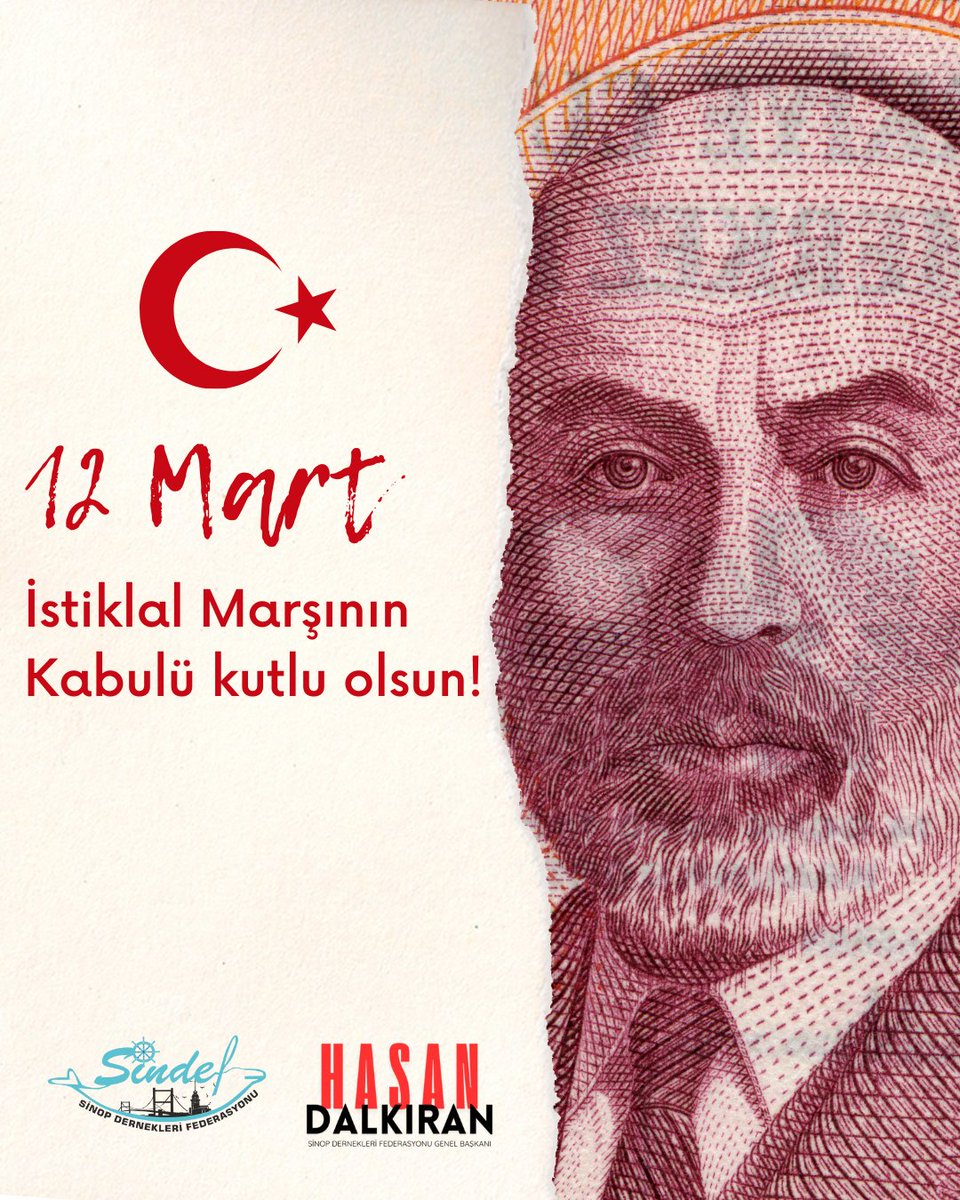 Türk milletinin bağımsızlık ve özgürlük mücadelesini anlatan İstiklal Marşı, 12 Mart 1921’de Türkiye Büyük Millet Meclisi tarafından kabul edilmiştir. Mehmet Âkif Ersoy’un kaleme aldığı bu eşsiz eser, milletimizin azim ve kararlılığının simgesidir. Kutlu olsun! 

Hasan DALKIRAN
