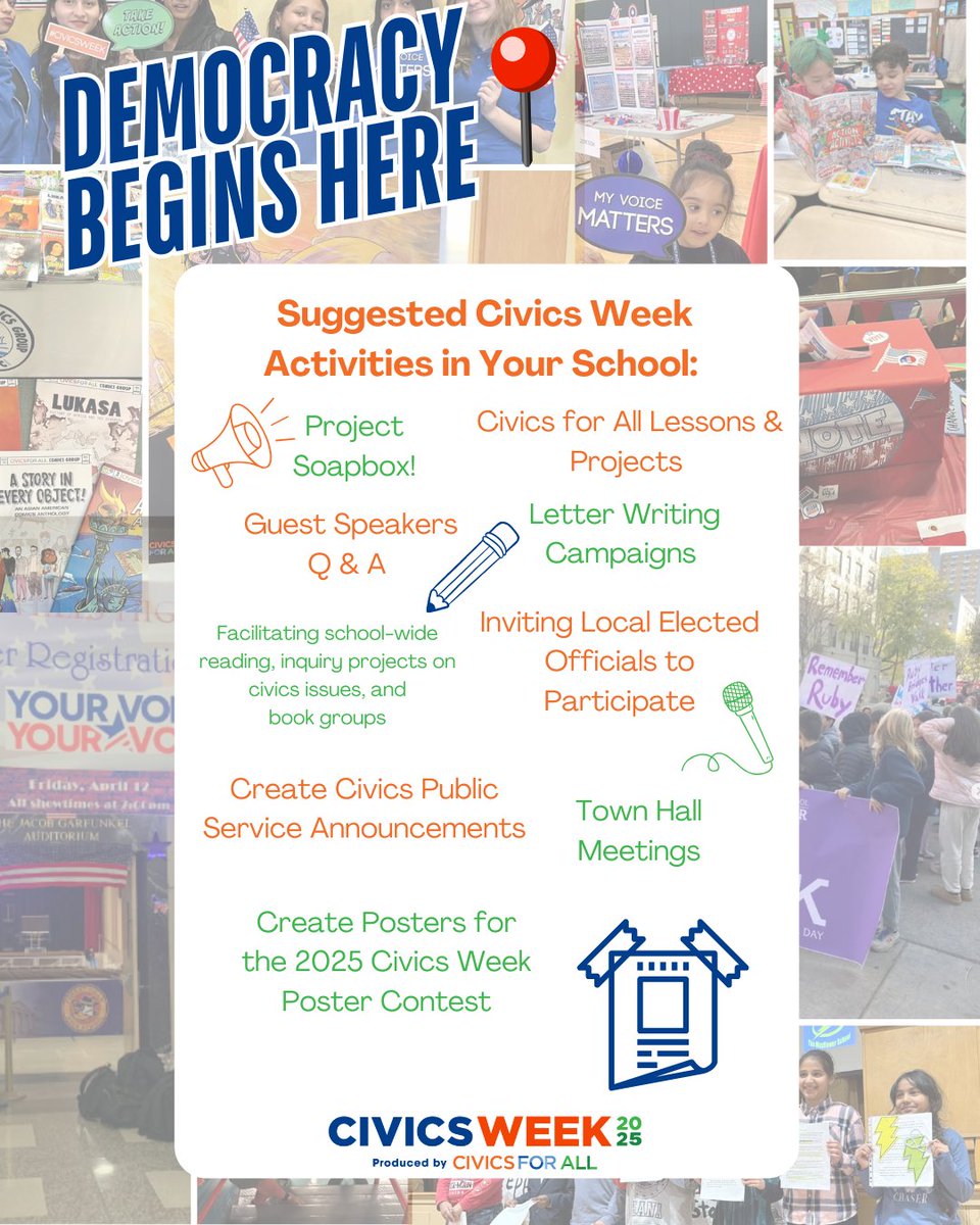 There are so many ways to celebrate #CivicsWeek in your school - if you need additional inspiration check out the link here: sites.google.com/schools.nyc.go…