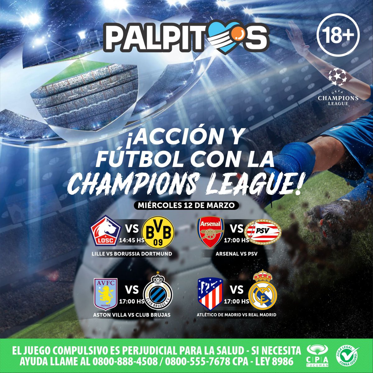 ¡Palpitá la #ChampionsLeague en este miércole! ¿Cómo será tu jugada en <a href="/Palpitosok/">Pálpitos</a>? 💚, ingresa aquí 👉🏻 lc.cx/MzCjZF