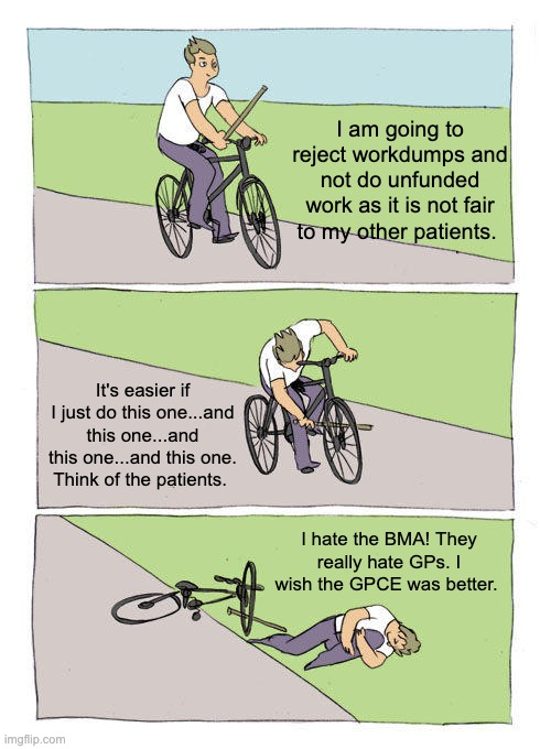 Parody RCGP tweet media