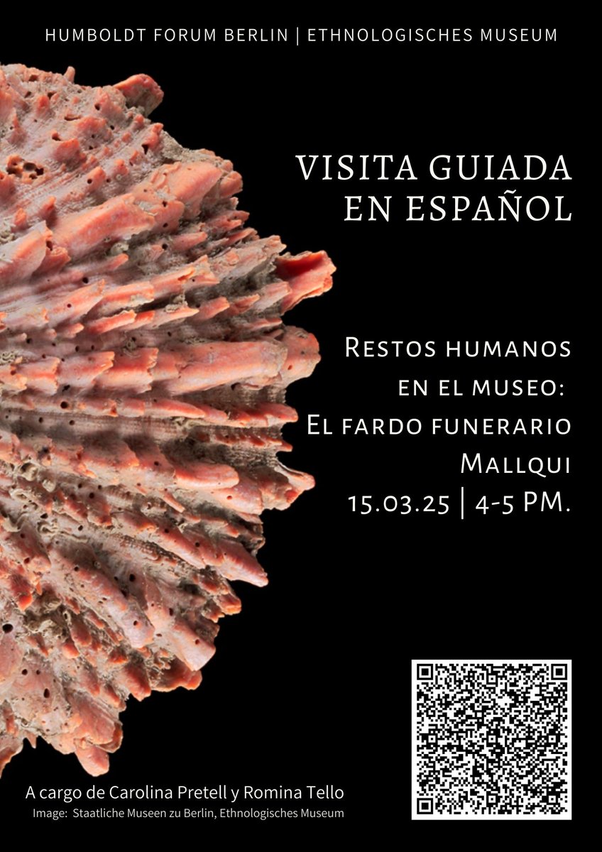En la actualidad, la esposición de restos humanos en los museos suscita polémicas. Este tema lo abordamos a partir del ejemplo de un fardo mortuario Wari en la sala «Am Humboldtstrom» en el Museo Etnológico de Berlín. Estan cordialmente invitados!