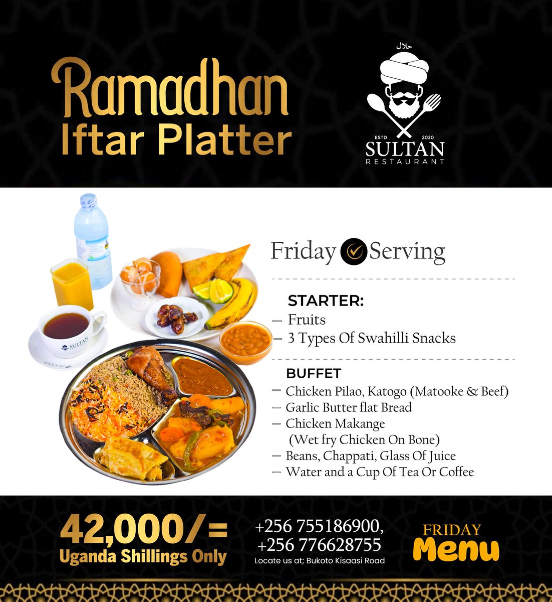 SultanRestaur2's tweet image. WE HAVE A DIFFERENT MENU EVERYDAY..
COME DINE WITH US
📲 0755 186 900 
📍Bukoto,Kisasi Rd